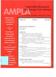 Australian Resources and Energy Law Journal Vol. 32 nº1